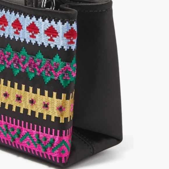 Kate Spade MANHATTAN CARNIVAL FAIR ISLE Purse Mini Tote with Crossbody Strap - Picture 7 of 13